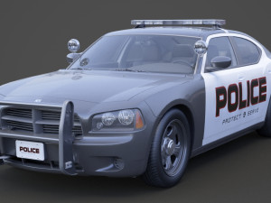 Police Car Modello 3D