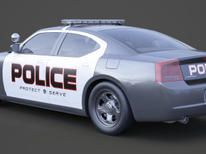 Police Car Modello 3D