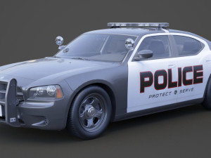 Police Car Modello 3D