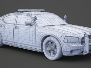 Police Car Modello 3D