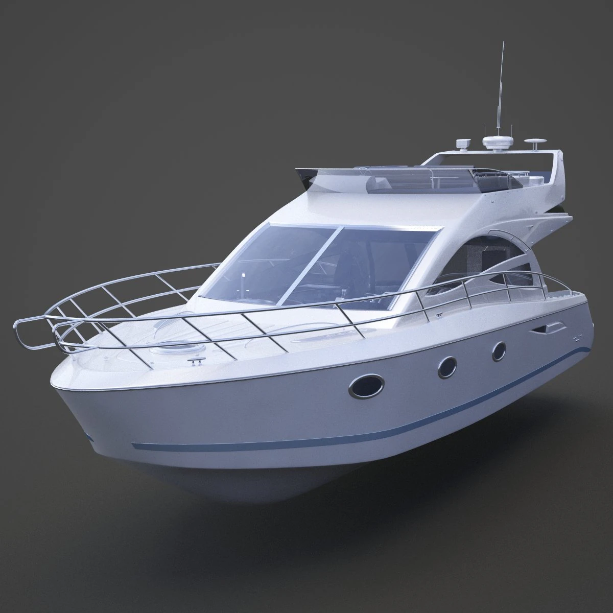 Iate fotorrealista 01 Modelo 3D .c4d .max .obj .3ds .fbx .stl .blend 