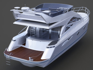 Photorealistic Yacht 01 Modèle 3D