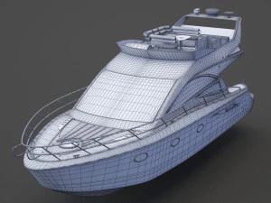 Iate fotorrealista 01 Modelo 3D