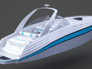 Motor Boat 02 3D Model