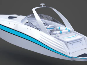 Motor Boat 02 3D Model