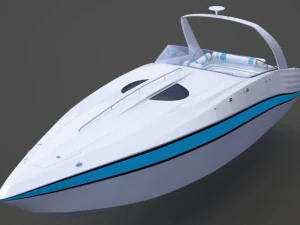 Motor Boat 02 3D Model