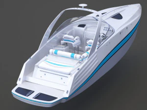 Motor Boat 02 3D Model
