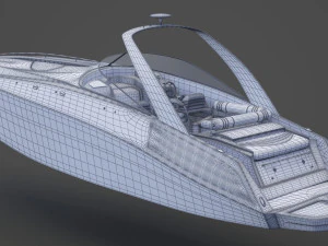 Motor Boat 02 3D Model
