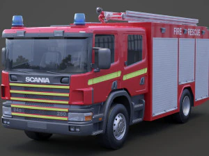 Fire Truck 01 3D Model