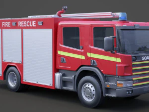 Fire Truck 01 3D Model
