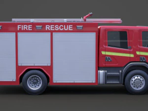 Fire Truck 01 3D Model