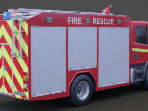 Fire Truck 01 3D Model