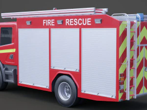Fire Truck 01 3D Model