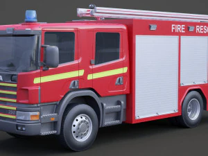 Fire Truck 01 3D Model