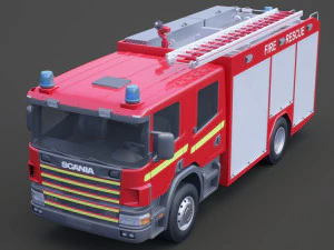 Fire Truck 01 3D Model