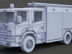 Fire Truck 01 3D Model