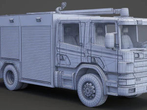 Fire Truck 01 3D Model