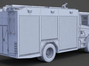 Fire Truck 01 3D Model