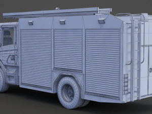 Fire Truck 01 3D Model