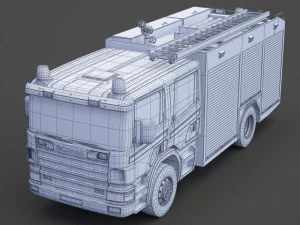 Fire Truck 01 3D Model