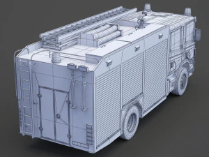 Fire Truck 01 3D Model