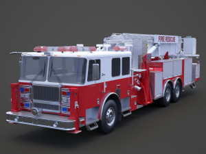 Fire Truck 02 3D Model