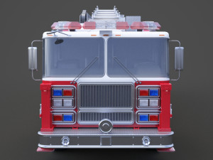 Fire Truck 02 Model 3D