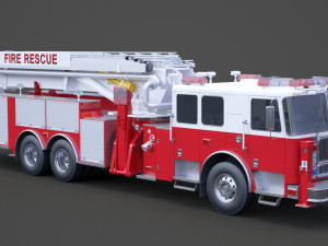 Fire Truck 02 Model 3D