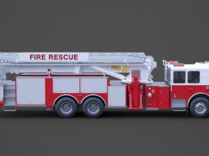 Fire Truck 02 Model 3D