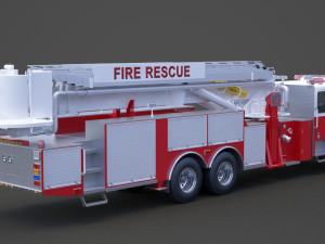 Fire Truck 02 Model 3D