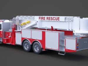 Fire Truck 02 Model 3D