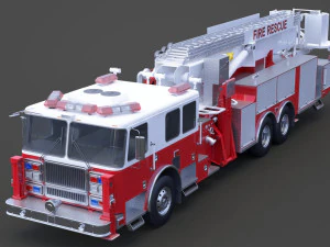 Fire Truck 02 3D Model