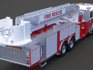 Fire Truck 02 Model 3D