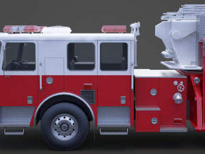 Fire Truck 02 Model 3D
