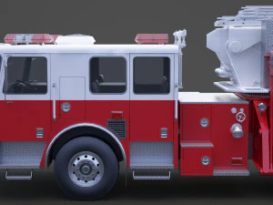 Fire Truck 02 3D Model