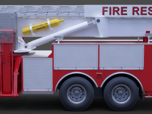 Fire Truck 02 Model 3D