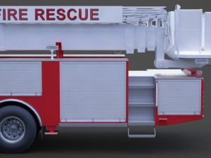Fire Truck 02 Model 3D