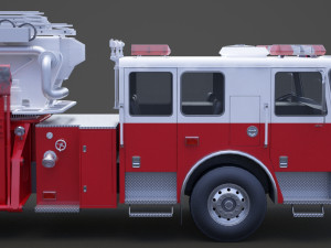 Fire Truck 02 Model 3D