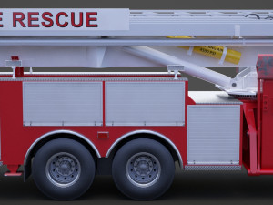 Fire Truck 02 Model 3D