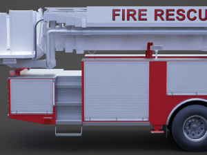 Fire Truck 02 Model 3D