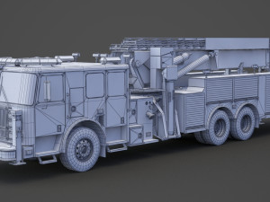 Fire Truck 02 Model 3D