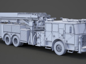 Fire Truck 02 Model 3D