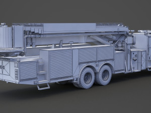 Fire Truck 02 Model 3D
