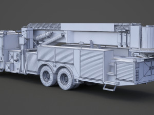 Fire Truck 02 Model 3D