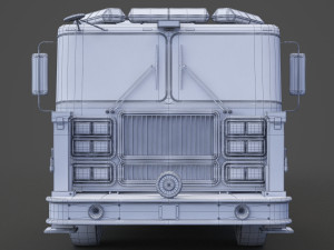 Fire Truck 02 Model 3D