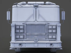 Fire Truck 02 3D Model