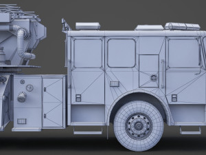 Fire Truck 02 Model 3D