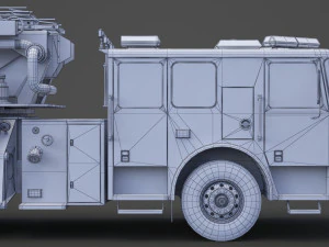 Fire Truck 02 3D Model