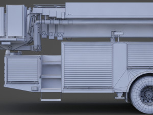 Fire Truck 02 Model 3D