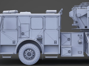 Fire Truck 02 Model 3D